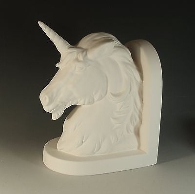 Unicorn Bookend Ready to Paint Ceramic Bisque