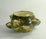 Strawberry Jar Pot Planter Ceramic Pagoda Green