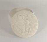 Kinzie Molds Trinket Box Round Container Choice of Lids Ready To Paint Pottery