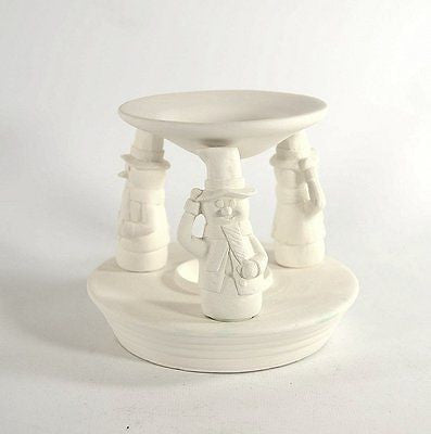 Snowman Tart Burner Ready to Paint Ceramic Bisque Made to Order