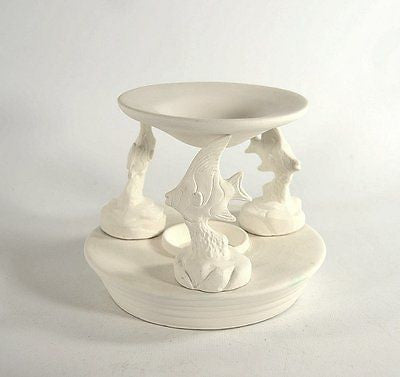 Angel Fish Tart Burner Ready to Paint Ceramic Bisque Made to Order