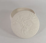 Kinzie Molds Trinket Box Round Container Choice of Lids Ready To Paint Pottery