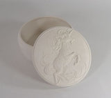 Kinzie Molds Trinket Box Round Container Choice of Lids Ready To Paint Pottery