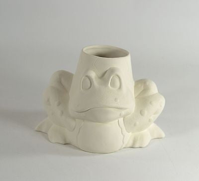 Frog Pot Planter Ready to Paint Ceramic Bisque
