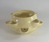 Strawberry Jar Pot Planter Ceramic Eggnog