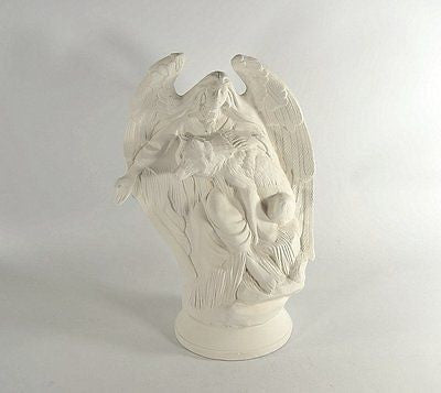 Angel with Wolf Native American Ready to Paint Ceramic Bisque