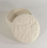 Kinzie Molds Trinket Box Round Container Choice of Lids Ready To Paint Pottery