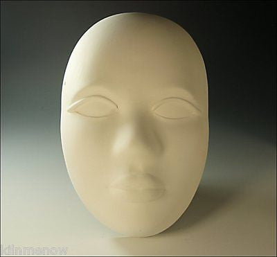 Pottery Face Ceramic Bisque Mask Wall Plaque U Paint Made to Order