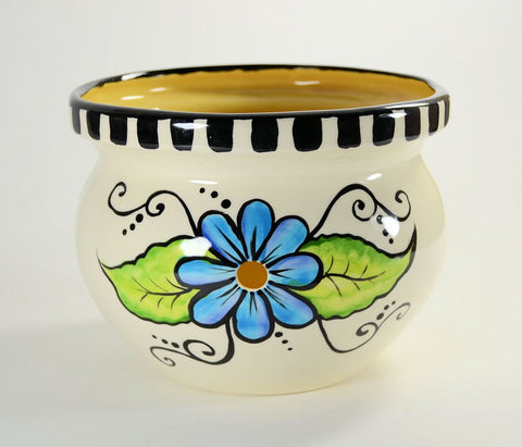 Yarn Bowl Hand Painted Floral