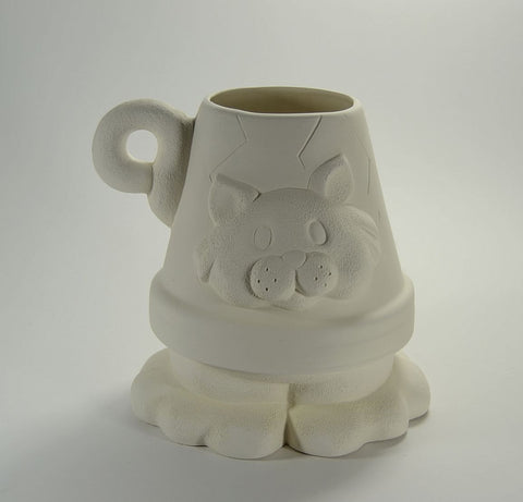 Cat Pot Planter Ready to Paint Ceramic Bisque