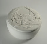 Kinzie Molds Trinket Box Round Container Choice of Lids Ready To Paint Pottery