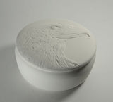 Kinzie Molds Trinket Box Round Container Choice of Lids Ready To Paint Pottery