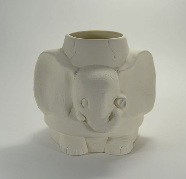 Elephant Pot Planter Ready to Paint Ceramic Bisque