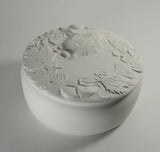 Kinzie Molds Trinket Box Round Container Choice of Lids Ready To Paint Pottery