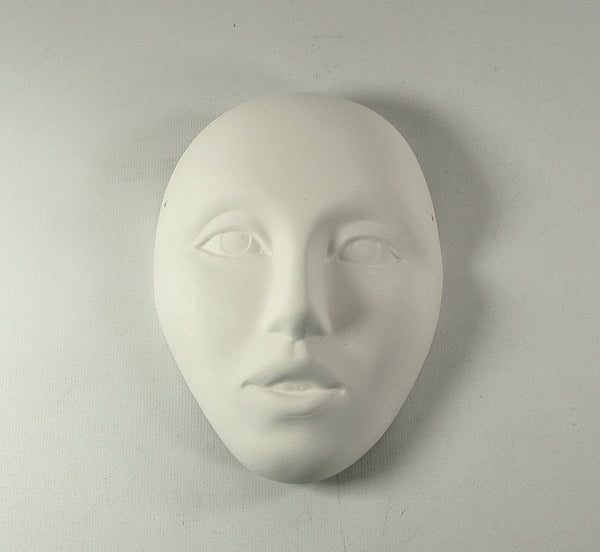 Ready to Paint Ceramic Bisque Face Mask Wall Plaque made to Order