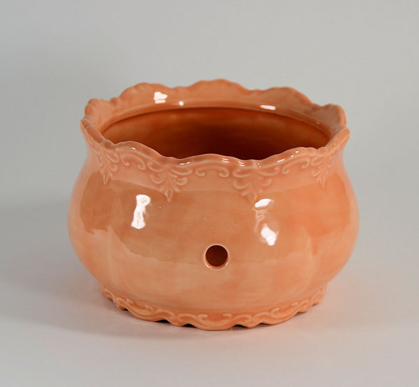 Ornate Yarn Bowl Orange