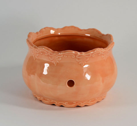 Ornate Yarn Bowl Orange