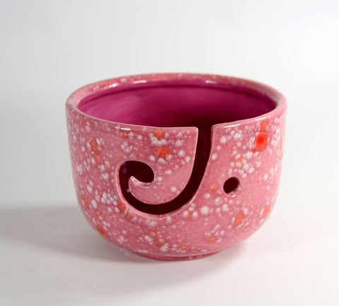 Yarn Bowl Tall Pink
