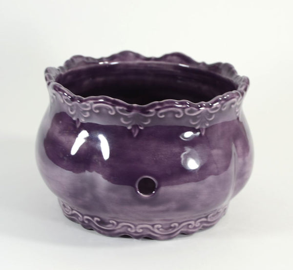 Ornate Yarn Bowl Purple