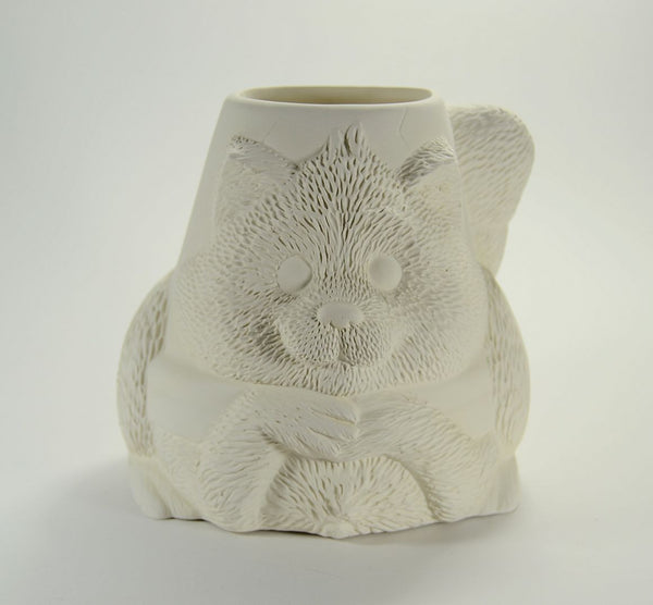 Raccoon Pot Planter Ready to Paint Ceramic Bisque